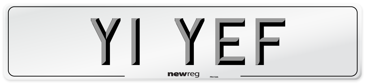 Y1 YEF Number Plate from New Reg
